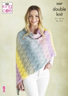 King Cole 5507 Ponchos and Snood in Curiosity DK (leaflet)