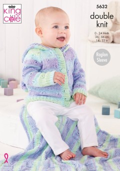 King Cole 5632 Baby Set in Cottonsoft DK and Cottonsoft Crush DK (leaflet)