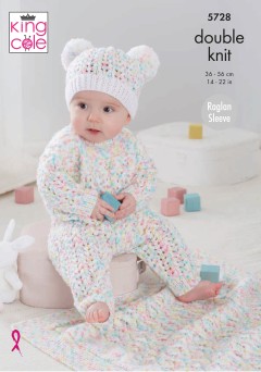 King Cole 5728 Baby Set in Cherished and Cherish Dash DK (leaflet)
