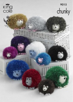King Cole 9015 Hedgehogs in Tinsel Chunky (leaflet)