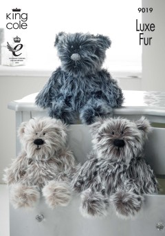 King Cole 9019 Bears in Luxe Fur (downloadable PDF)