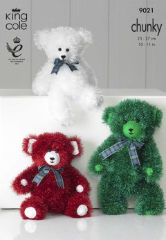 King Cole 9021 Teddies in Tinsel Chunky (downloadable PDF)