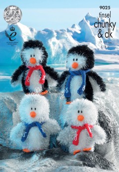 King Cole 9025 Penguin Family in Tinsel Chunky (leaflet)