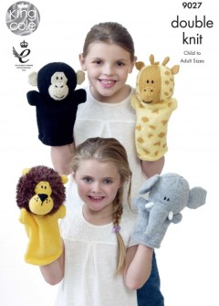 King Cole 9027 Animal Hand Puppets in Moments DK and  Pricewise DK (leaflet)