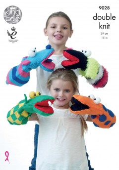 King Cole 9028 Quirky Hand Puppets in  Pricewise DK (downloadable PDF)