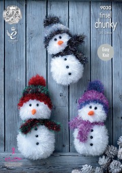 King Cole 9030 Snowman in Tinsel Chunky (leaflet)
