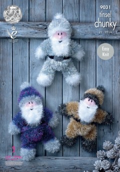King Cole 9031 Santas in Tinsel Chunky (downloadable PDF)