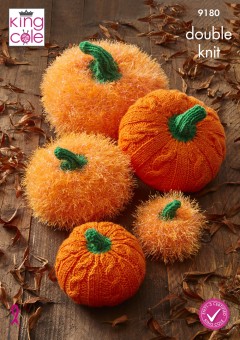 King Cole 9180 Halloween Pumpkin Stack in Big Value DK 50g, Pricewise DK, Tinsel Chunky (leaflet)