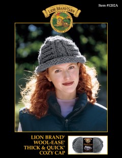 Lion Brand 1202A - Cozy Cap in Wool-Ease Thick & Quick (downloadable PDF)