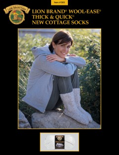 Lion Brand 1305 - New Cottage Socks in Wool-Ease Thick & Quick (downloadable PDF)