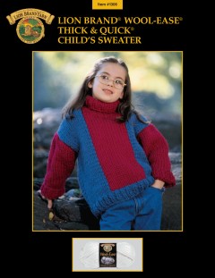 Lion Brand 1306 - Child's Sweater in Wool-Ease Thick & Quick (downloadable PDF)