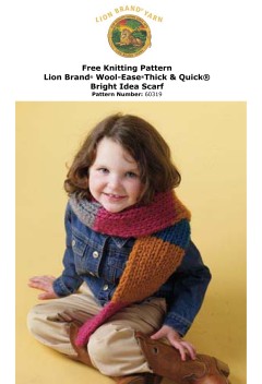 Lion Brand 60319 - Bright Idea Scarf in Wool-Ease Thick & Quick (downloadable PDF)