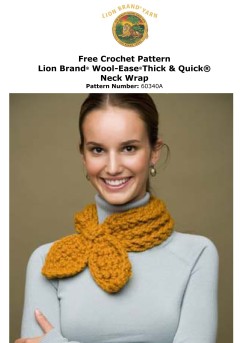 Lion Brand 60340A - Crochet Neck Wrap in Wool-Ease Thick & Quick (downloadable PDF)