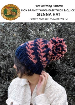 Lion Brand M20346 - Sienna Hat in Wool-Ease Thick & Quick (downloadable PDF)