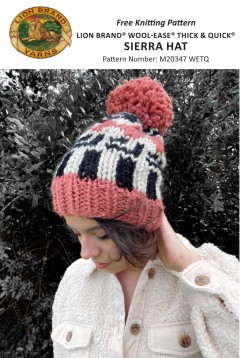 Lion Brand M20347 - Sierra Hat in Wool-Ease Thick & Quick (downloadable PDF)