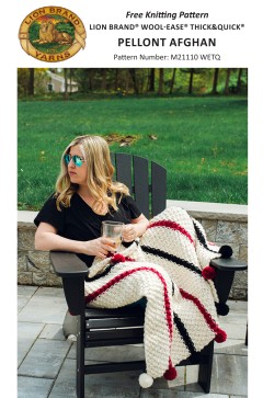 Lion Brand M21110 - Pellont Afghan in Wool-Ease Thick & Quick (downloadable PDF)