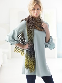 Lion Brand Open Mesh Shawl in Shawl in a Ball (downloadable PDF)