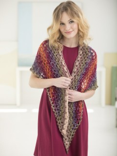 Lion Brand Somerset Shawl in Shawl in a Ball (downloadable PDF)