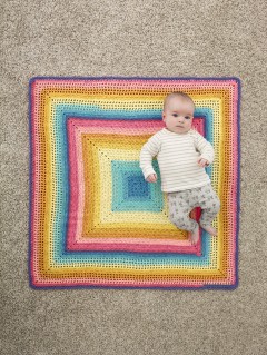 Lion Brand Whitby Baby Afghan in Mandala (downloadable PDF)