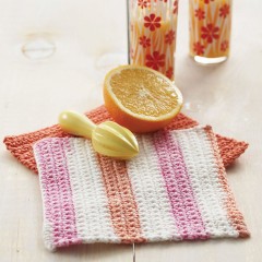 Sugar 'n Cream - Basic Crochet Dishcloth in Solids or Stripes (downloadable PDF)