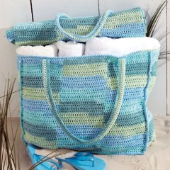 Sugar 'n Cream - Beach Bag with Mat in Stripes (downloadable PDF)