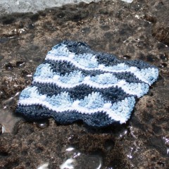 Sugar 'n Cream - Catch a Wave Dishcloth in Solids and Ombres (downloadable PDF)