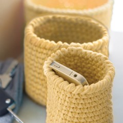 Sugar 'n Cream - Crochet Nesting Baskets in Cone (downloadable PDF)