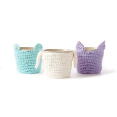Sugar 'n Cream - Crochet Pot Pals in Solids (downloadable PDF)
