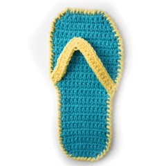 Sugar 'n Cream - Crochet Flip Flop Dishcloth in Solids (downloadable PDF)