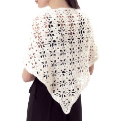 Sugar 'n Cream - Floral Shawl in Solids or Ombres (downloadable PDF)
