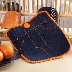 Sugar 'n Cream - Fly Front Dishcloth in Solids (downloadable PDF)