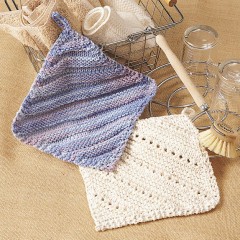 Sugar 'n Cream - Knit Dishcloths in Solids or Ombres (downloadable PDF)