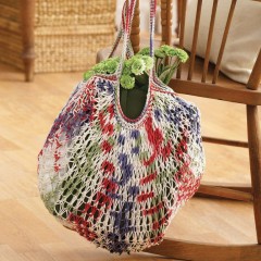 Sugar 'n Cream - Knit Market Bag in Ombres (downloadable PDF)