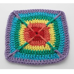 Sugar 'n Cream - Over the Rainbow Dishcloth in Solids (downloadable PDF)