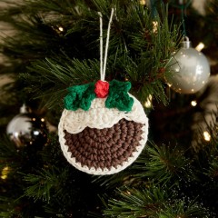 Sugar 'n Cream - Plum Pudding Crochet Ornaments in Solids (downloadable PDF)