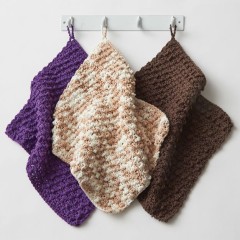 Sugar 'n Cream - Speedy Texture Dishcloth in Solids or Ombres (downloadable PDF)