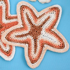 Sugar 'n Cream - Starfish Dishcloth in Stripes (downloadable PDF)