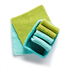 Sugar 'n Cream - Tidy Up Dishcloth and Basket in Solids (downloadable PDF)