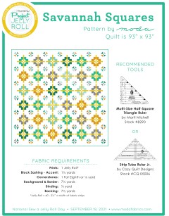 Moda - Savannah Squares Jelly Roll Quilt Pattern (downloadable PDF)