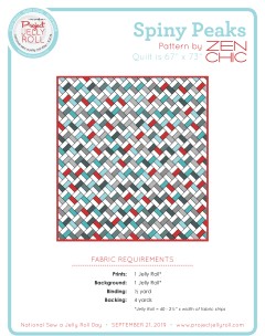 Moda - Spiny Peaks Jelly Roll Quilt Pattern (downloadable PDF)