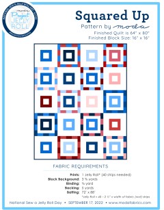 Moda - Squared Up Jelly Roll Quilt Pattern (downloadable PDF)