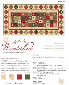 Moda - Winterlude Runner Quilt Pattern (downloadable PDF)