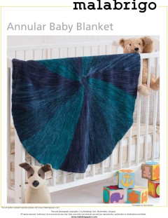 Malabrigo - Annular Baby Blanket - design by Triona Murphy in Malabrigo Worsted (downloadable PDF)
