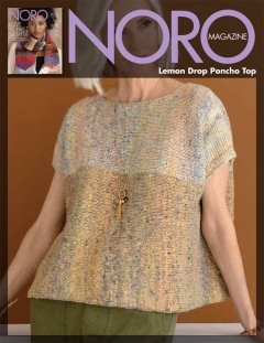 Noro - Magazine 18 - Lemon Drop Poncho Top in Kakigori (downloadable PDF)