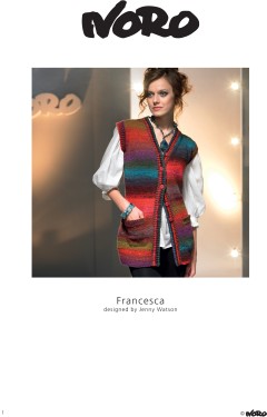Noro - Francesca Waistcoat designed by Jenny Watson in Kureyon (downloadable PDF)