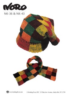 Noro - Hat and Scarf in Kureyon (downloadable PDF)