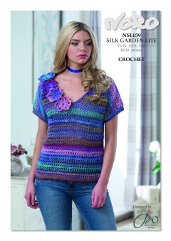 Noro 039 - Womens Crochet Sweater in Silk Garden Lite (downloadable PDF)