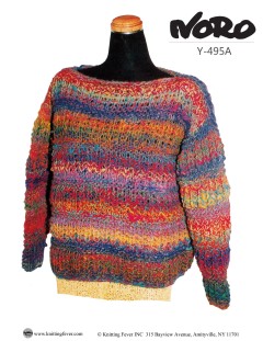 Noro - Knitted Sweater - Design Y-495A in Kureyon (downloadable PDF)