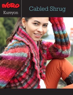 Noro Y962 - Cabled Shrug in Kureyon (downloadable PDF)