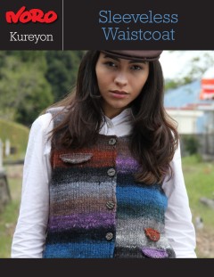 Noro Y976 - Sleeveless Waistcoat in Kureyon (downloadable PDF)
